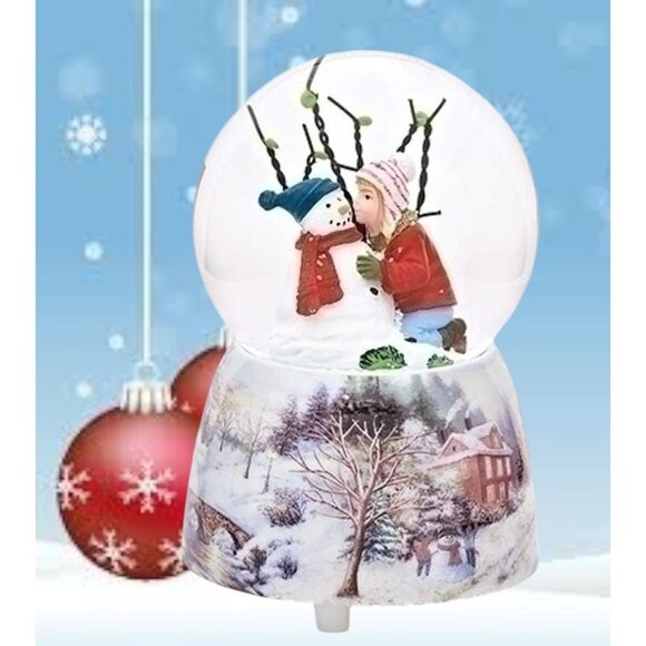 Frosty the Snowman Musical Snow Globe Romans Christmas Deer Snowball Fig… - Picture 9 of 11